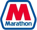 Marathon: Fueling Life’s Journeys The Marathon gas station logo featuring a large red "M" above the word "Marathon" in blue on a white background with a blue border.