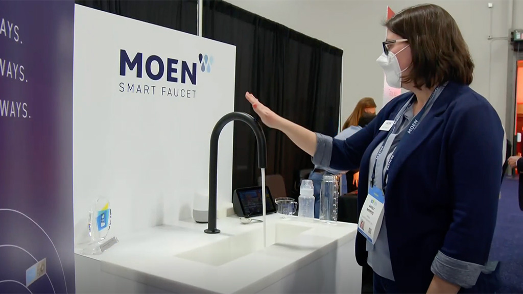 Moen Smart Faucet at the 2022 International CES Show